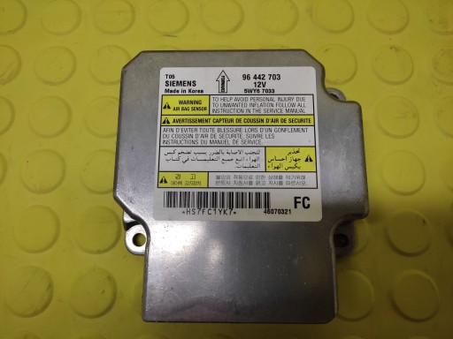 CHEVROLET AVEO T250 SENSOR AIR BAG 96442703