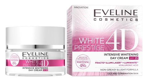 Krem Na Przebarwienia Efekt Lasera SPF25 Eveline White Prestige 4D 50ml