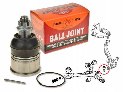 SB-H072 - HONDA ACCORD CU CW 08-ПЕРЕДНІЙ НИЖНІЙ ВАЖІЛЬ УПРАВЛІННЯ