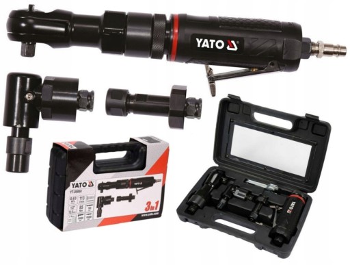 YATO пневматический угловой шлифовальный станок с храповым механизмом 3в1