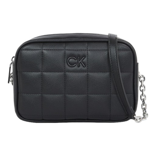 CALVIN KLEIN DÁMSKA KABELKA SQUARE QUILT CAMERA BAG ČIERNA