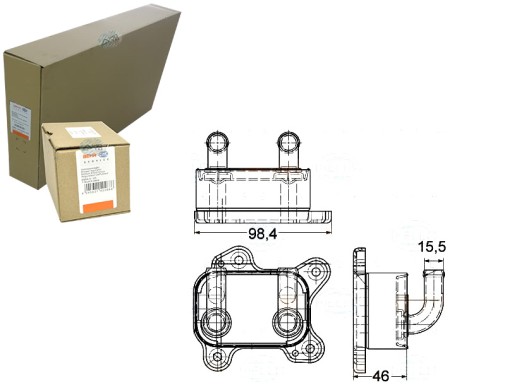 BRH8MO 376 - Масляний охолоджувач BEHR HELLA 46578 83912 376780601