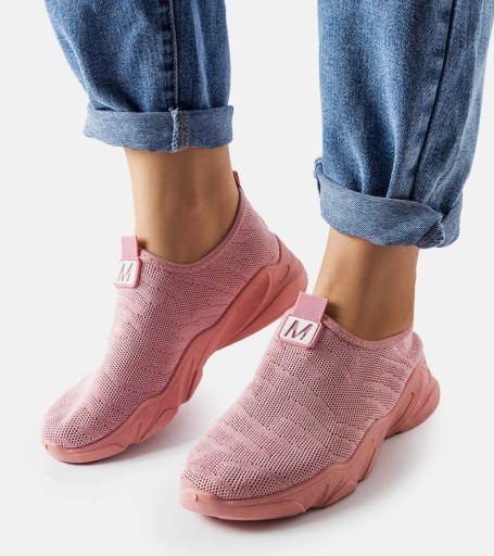 Różowe materiałowe sneakersy Aaron 37
