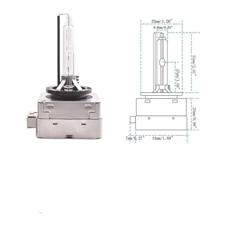 XELORD D1S ŻARÓWKI KSENONOWE 8000K 35W 2 SZTUKI D1S za 94,90 zł z Rydzyna -   - (14483821092)