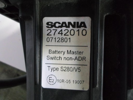 Главный выключатель аккумулятора scania 2742010