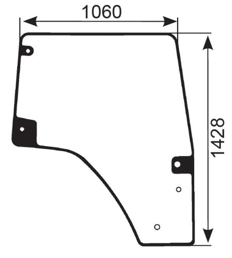 0.016.8682.0 - DEUTZ SAME LAMBORGHINI СТЕКЛО ДВЕРИ ПРАВОЕ