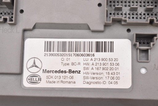 control unit module SAM A2139005320 MERCEDES E-KLASA W213 2.0 CDI 194 KM 16-21