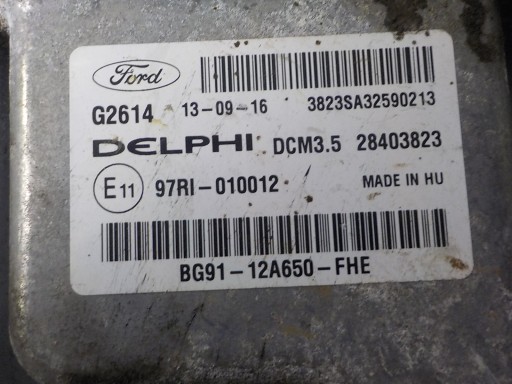 FORD S-MAX and computer control unit BG91-12A650-FHE 28403823