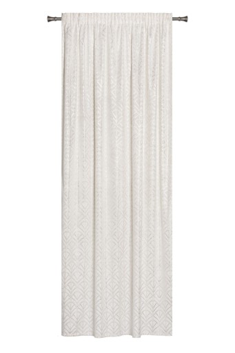 Zasłona Welurowa 140x260 Ecru Srebrna Glamour Taśma Placido