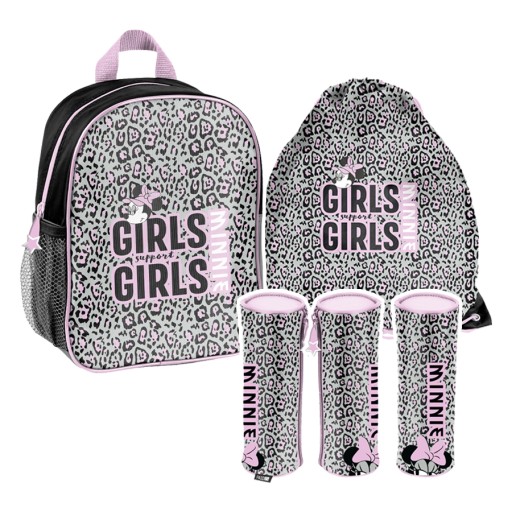 Рюкзак шкільний на одне відділення Minnie Mouse Paso чорний, Відтінки рожевого, Відтінки сірого та сріблястий, Різнокольоровий