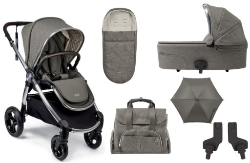 Візок 2в1 Ocarro Горіх+Сумка+Спальний мішок+Парасолька