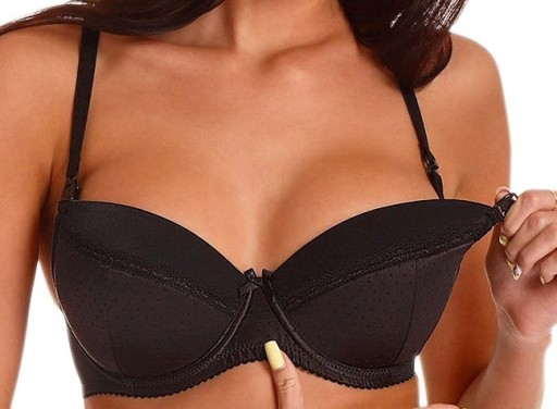 Бюстгальтер для годування з підкладкою Alles Бюстгальтер для годування для вагітних Mama padded, чорний, розмір 65F