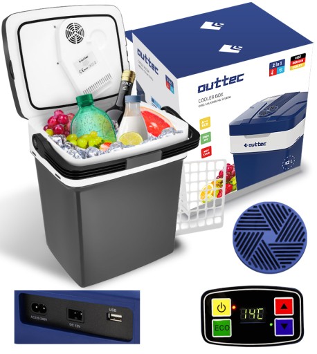 ЭЛЕКТРИЧЕСКИЙ АВТОМОБИЛЬНЫЙ ХОЛОДИЛЬНИК 12В 230В 27Л OUTTEC