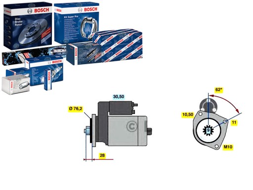 BOS0 050/RS7 - Стартер bosch bos 0 986 024 050