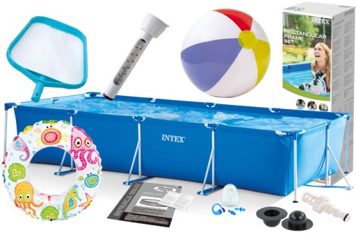 Каркасний прямокутний басейн Intex 450х220 см