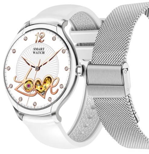 🔥 HIT CENOWY! Smartwatch Damski PL Menu, Rozmowy, 2 Paski. OSZCZĘDŹ 20 ZŁ!
