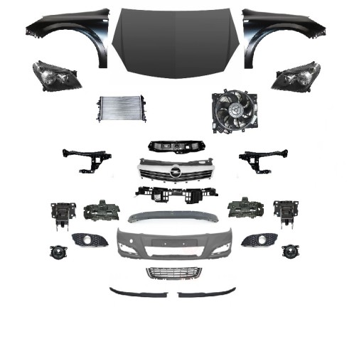 1312118 - ASTRA H 07-12 РЕМІНЬ КРИЛА БАМПЕРА ПЕРЕДНЬОГО КАПОТ