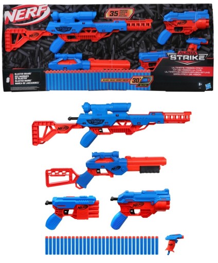 NERF MEGA SET ALPHA 5IN1 5 ЗАПУСКАЄ 30 DROTS