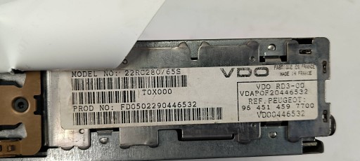 RADIO 22RC280/65S PEUGEOT PEUGEOT 307 XS