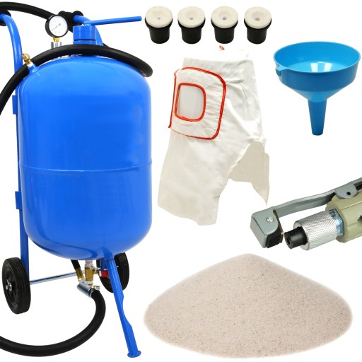 Мобільний сифонний піскоструминний верстат 38л + абразив 25 кг