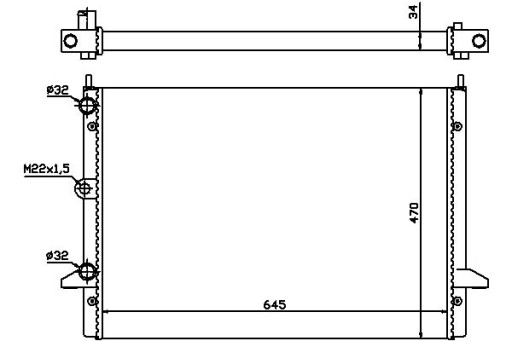 63992 - Кулер для води nissens ford galaxy 2.8 and v6 (wgr)