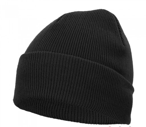 Pracovná čiapka zimná zateplená čierna pletená