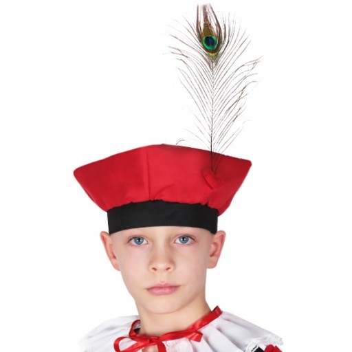 КРАКІВСЬКА НАРОДНА КАПКА З ВЕЛЮРОВИМ ПІРОМ