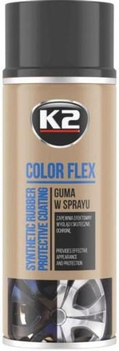 K2 COLOR FLEX резиновый спрей матовый черный 400 мл