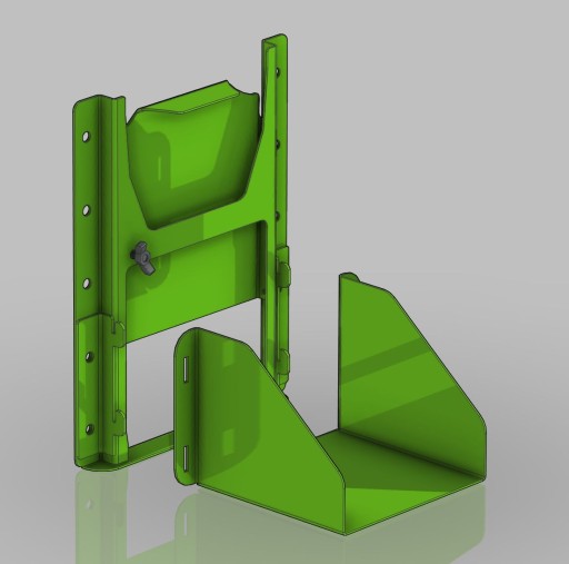 Сливной желоб для прицепов со съемным желобом. сбоку