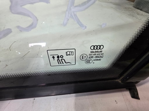 window bodywork AUDI A6 C7 LIFT sedan right rear part 2015R PIANO BLACK