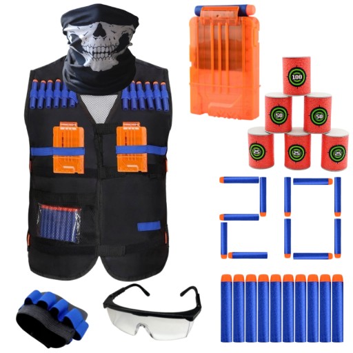 КОМПЛЕКТ ТАКТИЧНА ЖИЛЕТКА + NERF АКСЕСУАРИ
