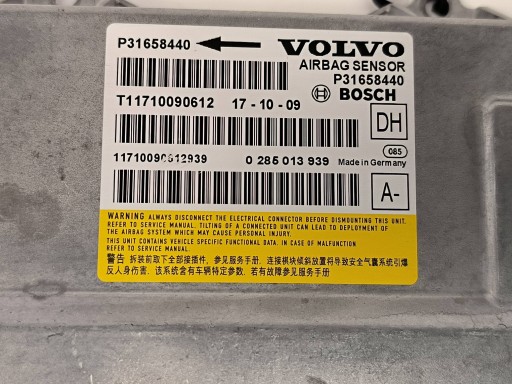 SENSOR airbag 31658440 VOLVO V60 e LIFT