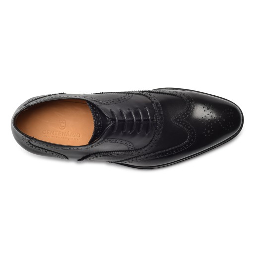 Eleganckie czarne skÓrzane buty męskie typu brogue 9197647094 Obuwie Męskie Męskie IV MXUIIV-8