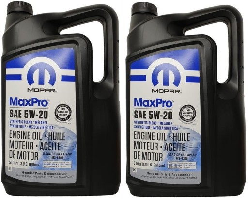 MOPAR 5W20 10L JEEP CHRYSLER DODGE КОМПЛЕКТ!!!