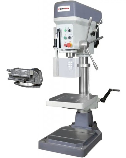 CORMAK WS16 СВЕРЛИЛЬНЫЙ СТАНОК НА КОЛОННЕ С НАСТОЛОМ С ТИСКИ QH100 ДЛЯ НАРЕЗКИ РЕЗЬБЫ