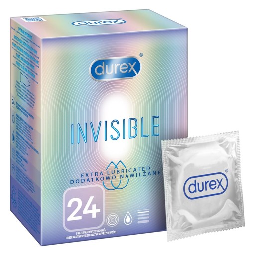 Durex Invisible extra hydratované kondómy 24 ks