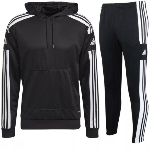 ADIDAS DRESY MĘSKIE SQUADRA BLUZA SPODNIE komplet - L