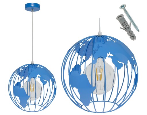 Стельовий світильник Moderno E27, сині відтінки