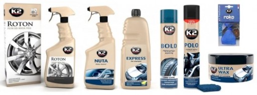 K2 небольшой набор автомобильной косметики + аромат