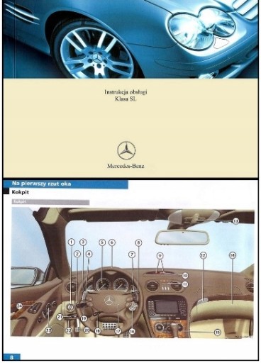 MERCEDES SL R230 Польща Керівництво по експлуатації 2001-2008 ..