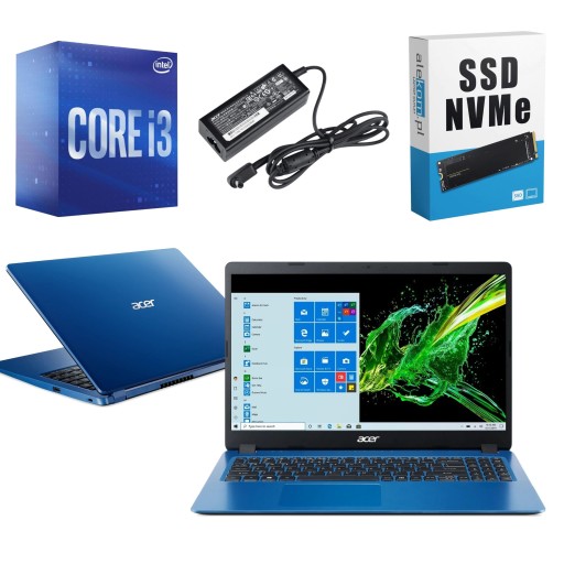 Acer Aspire A315-56 BLUE i3-1005G1 8GB 256GB-SSD W11 GW12 FHD