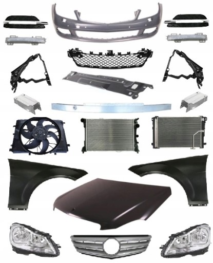 ZESTAWCZESCI2 - MERCEDES C-CLASS W204 LIFT 11-14 КОМПЛЕКТ ПЕРЕДНІЙ