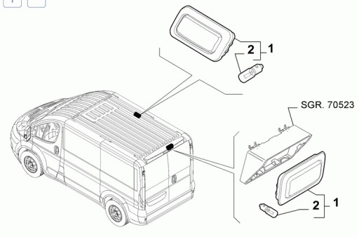 6.L6632 - 6362.L6 лампа салону PEUGEOT BOXER