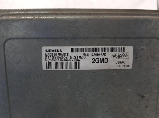 computer of the engine 7M5T-12A650-AFD FORD FOCUS MK3