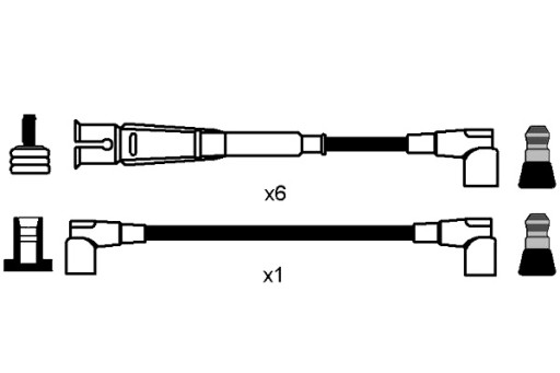 0744 - Комплект кабелей зажигания ngk mercedes 123 c123 123 t-model s123