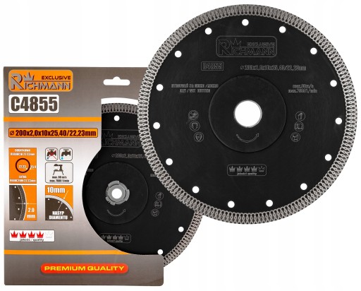 ТОНКИЙ АЛМАЗНЫЙ ДИСК CORONA ДЛЯ ГОНЧАРНОЙ ПЛИТКИ 200 ММ