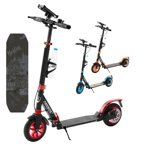 Самокат Arebos AR-HE-CSB чорний 2 колеса