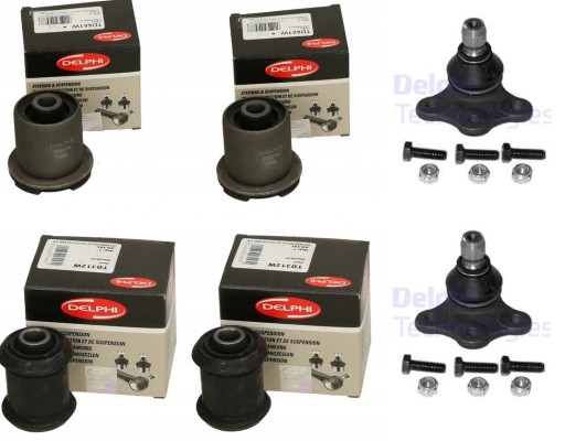 TC687 - Комплект сайлентблоков передних поперечных рычагов delphi zafira b