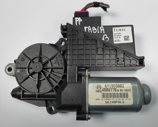 Моторчик склопідйомника передній правий skoda fabia i 6y1959802