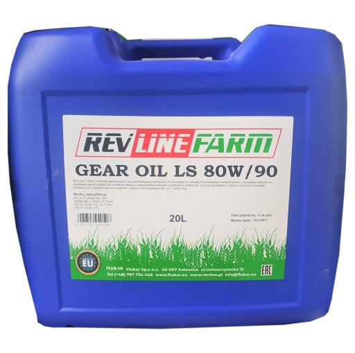 Масло трансмиссионное revline farm ls 80w90 20л.